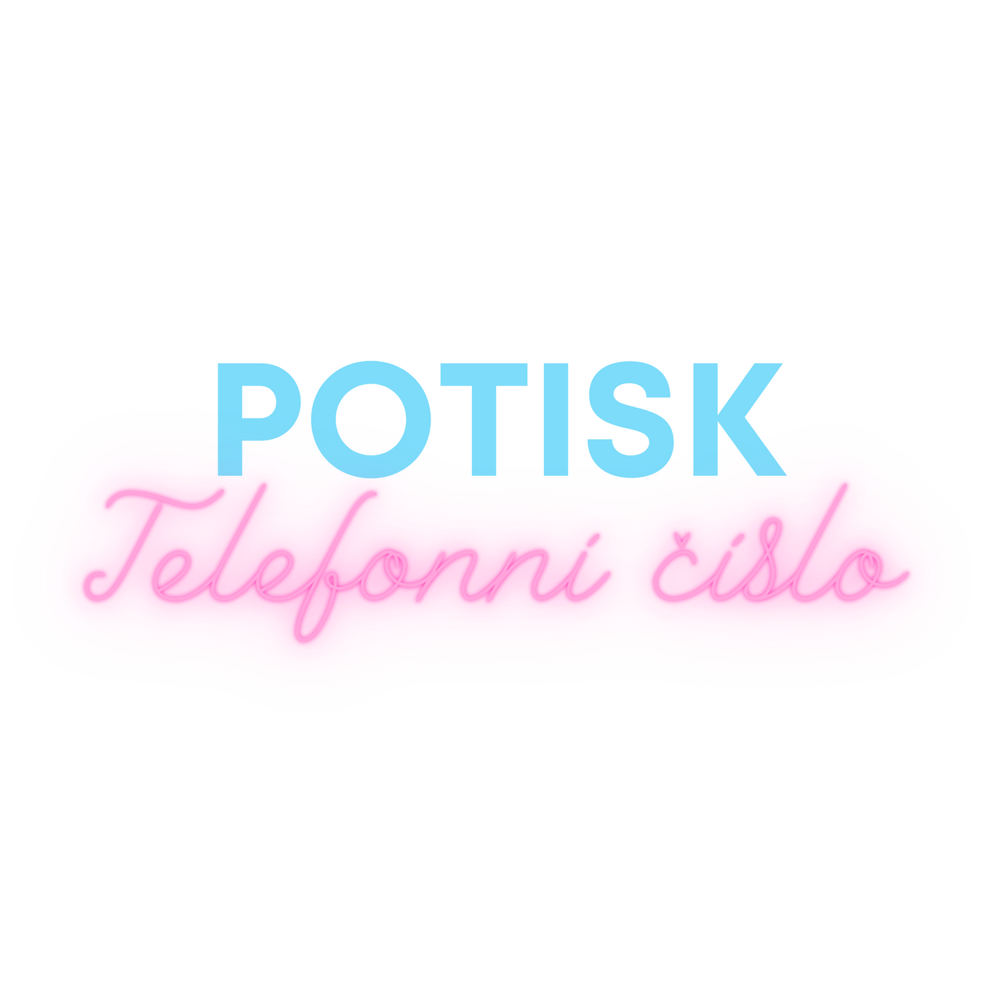 Potisk - Telefonní číslo